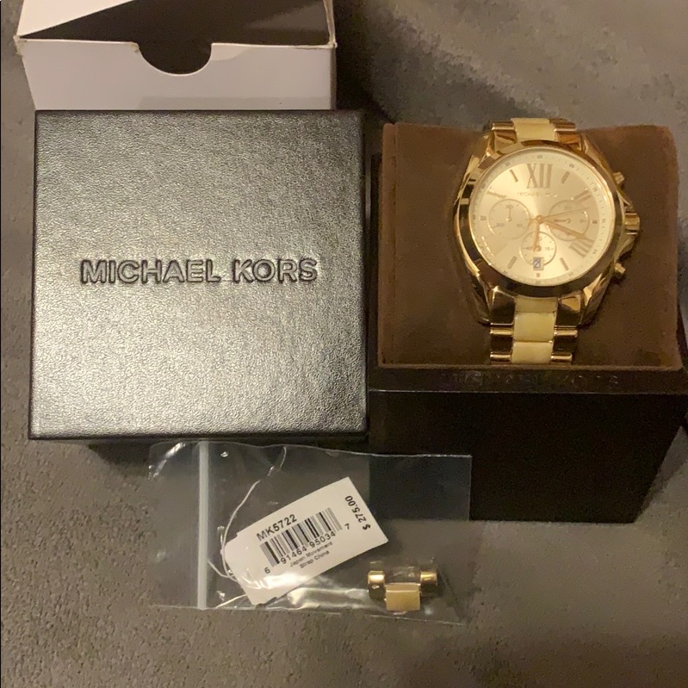 Michael Kors Women Gold and Ivory Watch